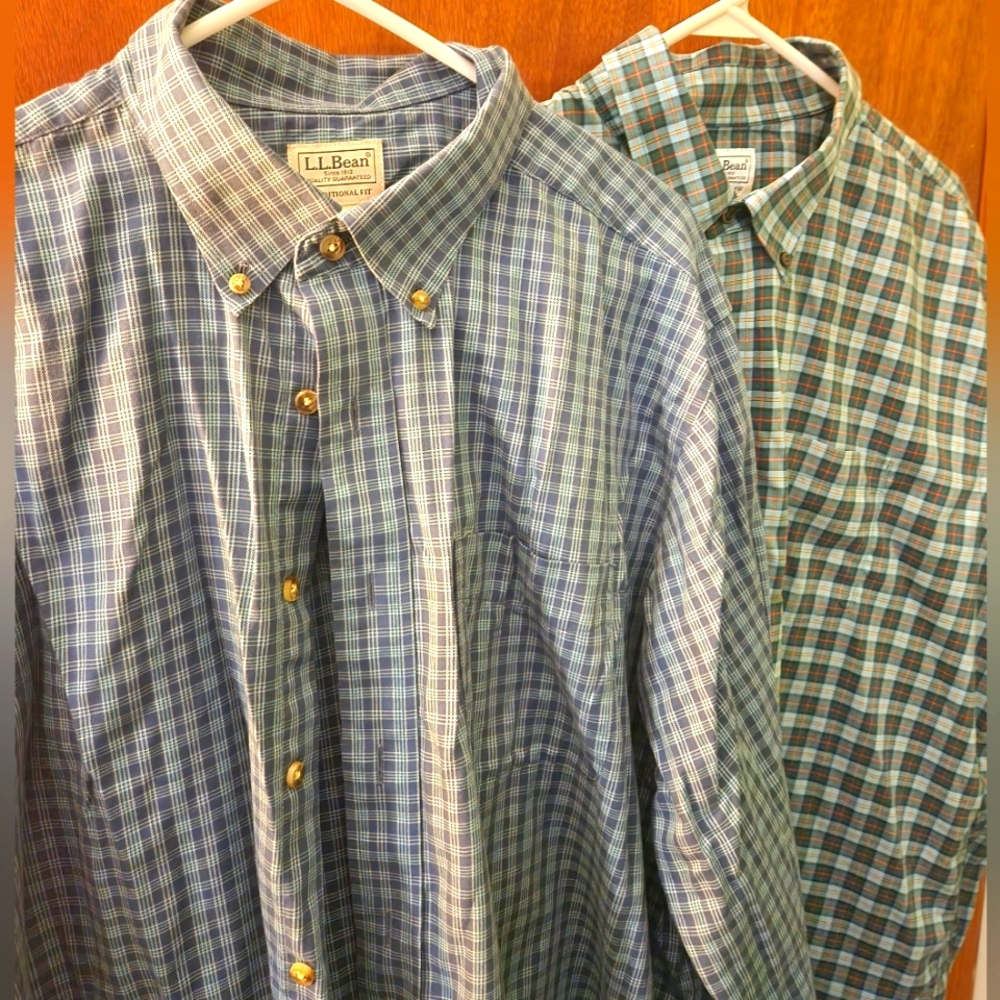 2 LLBean men's shirts